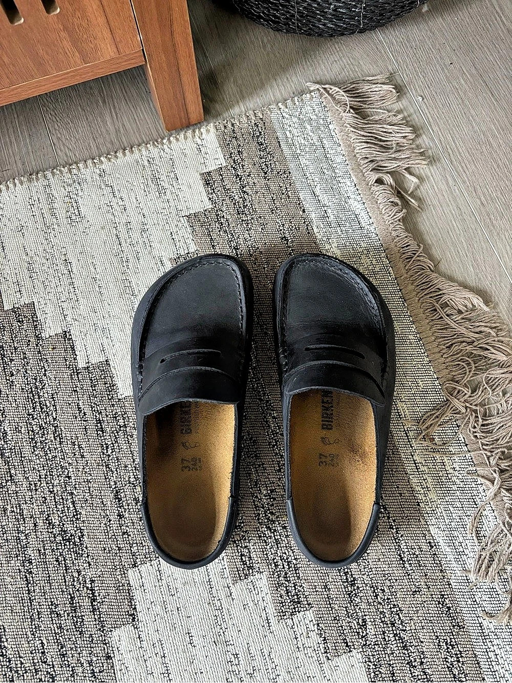 Birkenstock Naples Wrapped Oiled Leather Clog Black